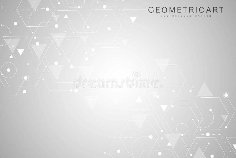 Tiparul rețelei științifice care conectează liniile și punctele. structură moleculară virtuală abstractă virtuală futuristă modern stock illustration