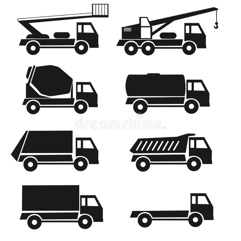 tipi neri insieme lorrry delle icone del dettaglio 8 camion Veicolo isolato di industria royalty illustrazione gratis tipi neri insieme lorrry delle icone del dettaglio 8 camion Veicolo isolato di industria royalty illustrazione gratis