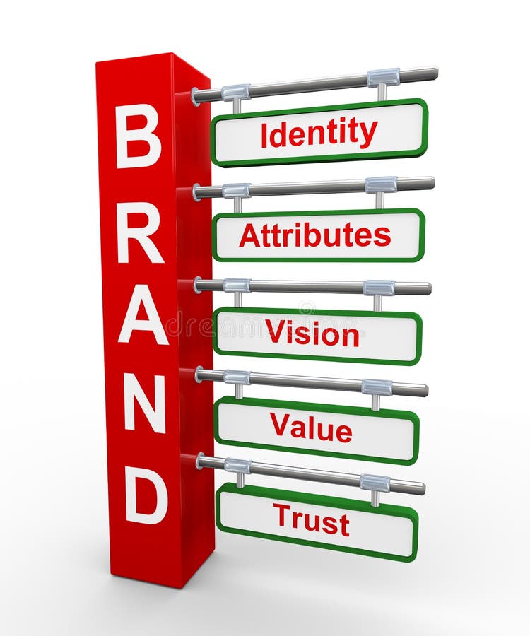 Marca 3D ilustração stock