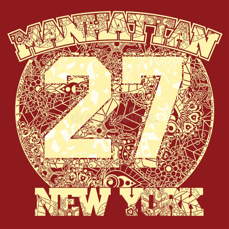 Tipografia da forma do t-shirt de New York ilustração royalty free Tipografia da forma do t-shirt de New York ilustração royalty free