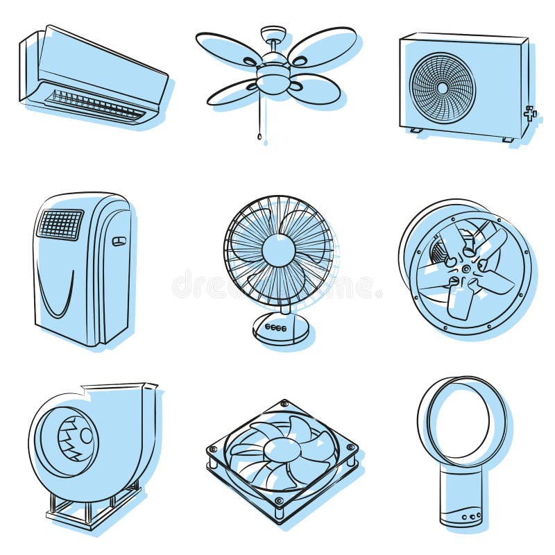 Vector technology illustration. Icon set. Vector technology illustration. Icon set