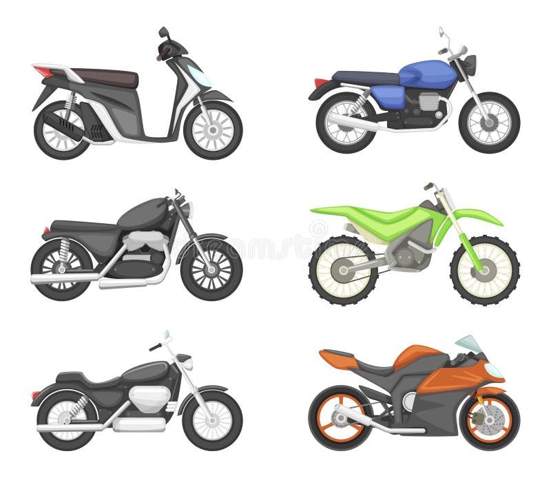 Entregue O Estilo Da Tração De Uma Ilustração Nova Da Motocicleta