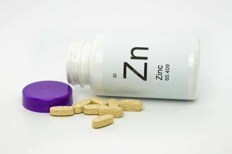 Tipped over bottle of Zinc vitamins