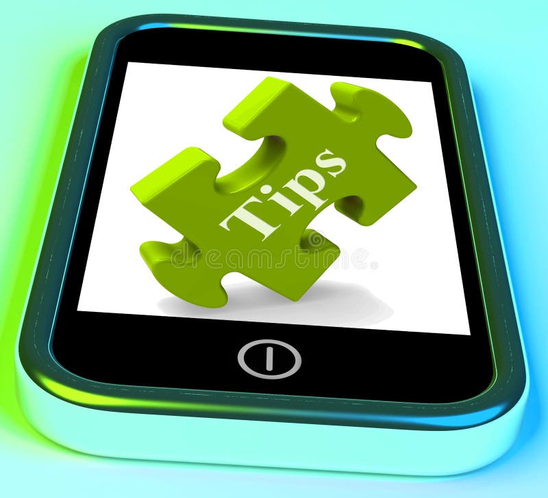 Tips Smartphone Means Online Hints And Suggestions royalty free illustration Tips Smartphone Means Online Hints And Suggestions royalty free illustration