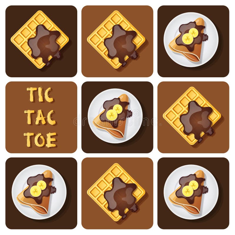 Pancake Waffle Tic Tac Toe Board | Clay Tic Tac Toe Game