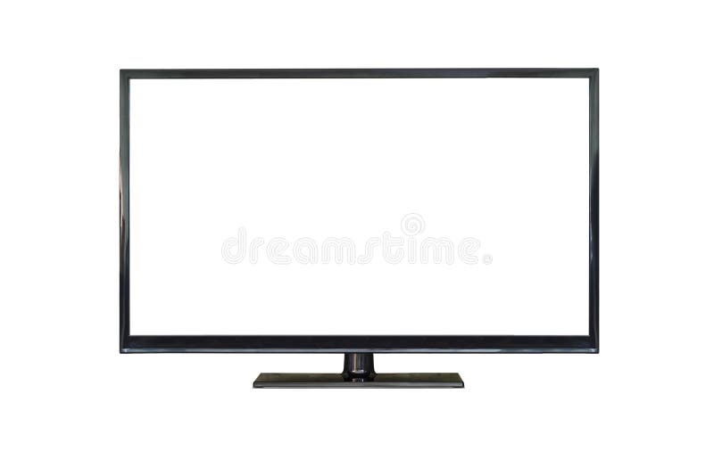Tir avant de l'écran du plasma TV d'isolement sur le blanc photo libre de droits Tir avant de l'écran du plasma TV d'isolement sur le blanc photo libre de droits