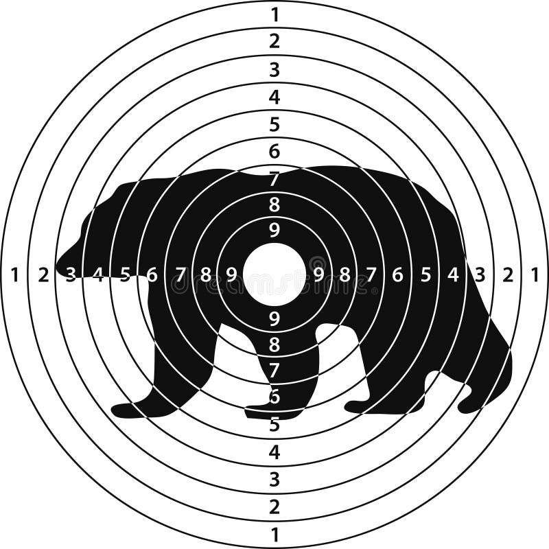 Tir de cible d'ours illustration stock Tir de cible d'ours illustration stock