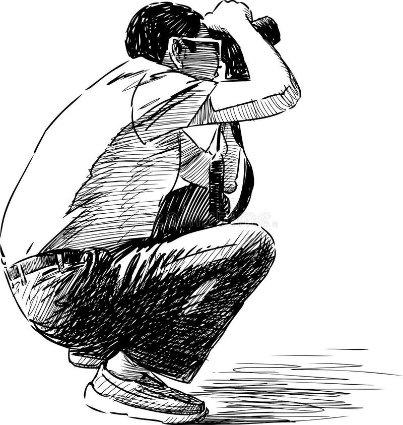 Tir de touriste illustration libre de droits Tir de touriste illustration libre de droits