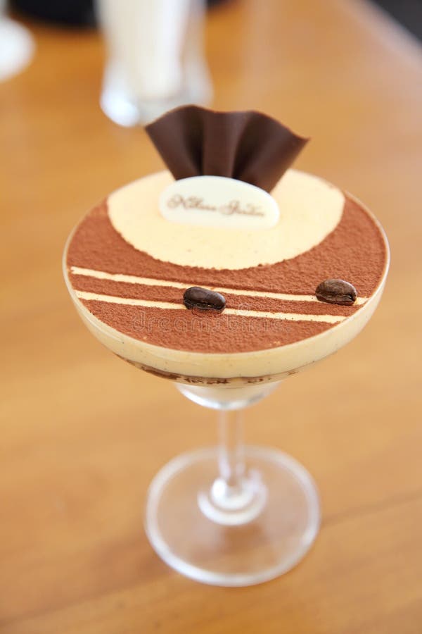 Tiramisu on glass stock image. Image of dessert, light 23249377