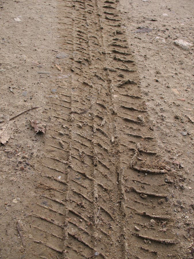 Tire Mark on the Road in Different Brands Stock Photo Image of