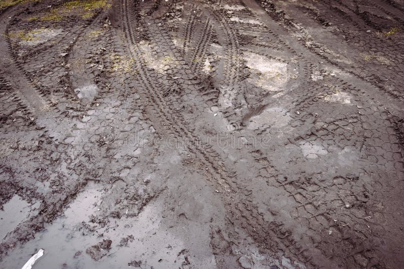 Tire tracks