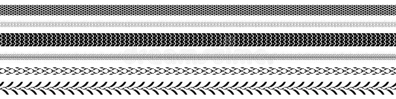 Tire tracks set isolated on white. Tyre prints. Vector illustration
