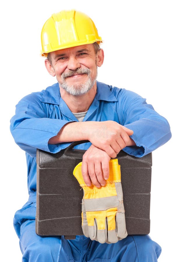 Tired worker royalty free stock photo