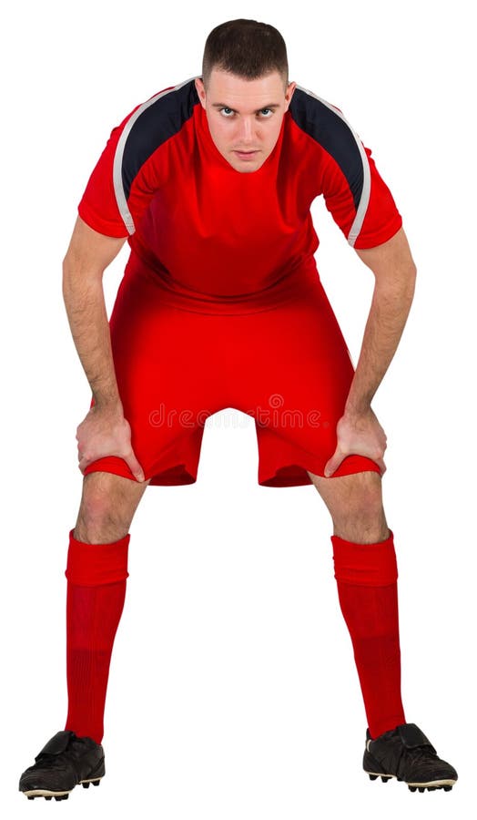Soccer Player Bending Over White Background Stock Photos Free