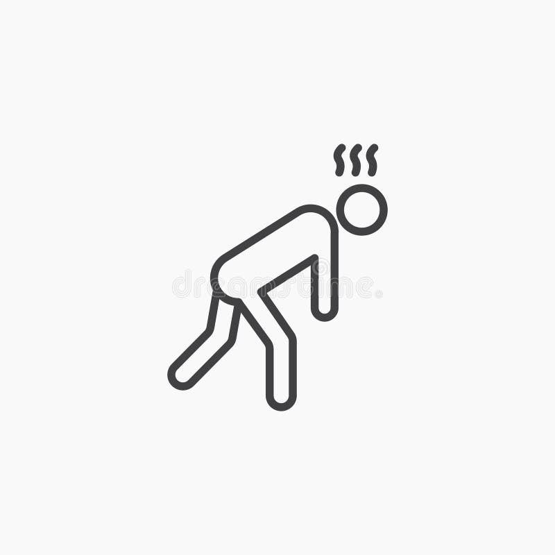 Tired icon vector stock illustration