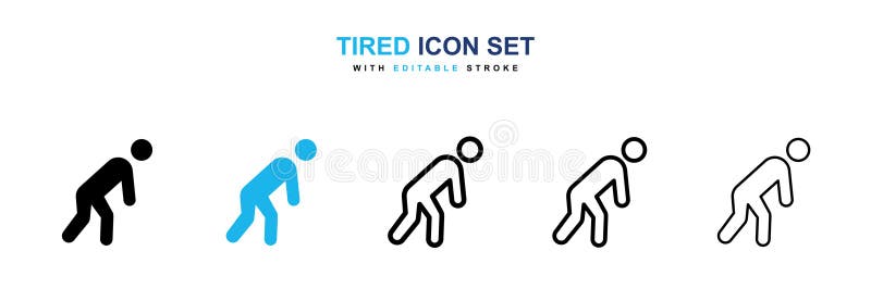 Tired icon vector stock illustration