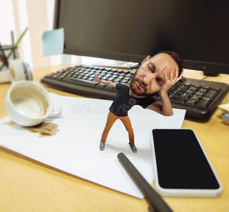 Cartoon Frustrated Office Worker Stock Photos - Free & Royalty-Free ...