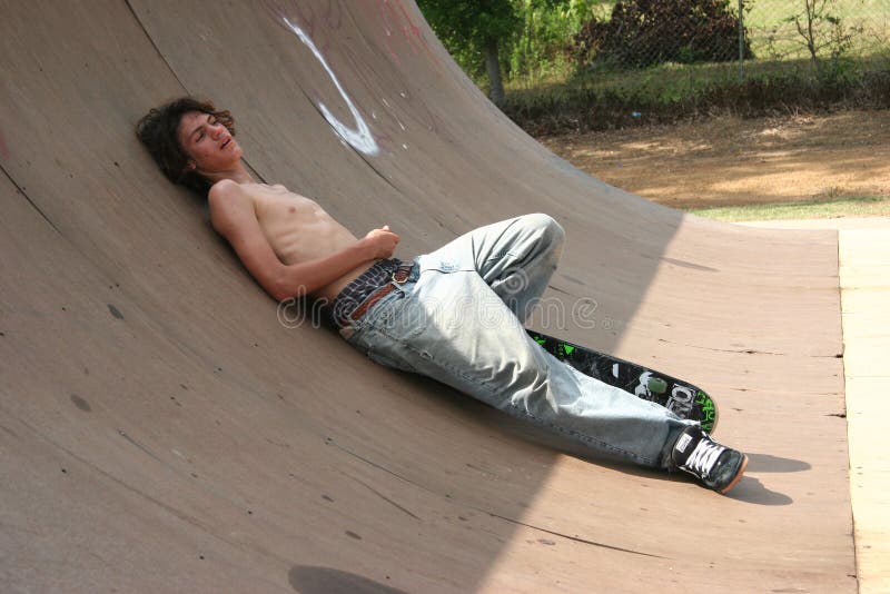 Tired Skateboarder