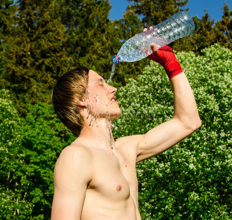 Tired sportsman royalty free stock photos