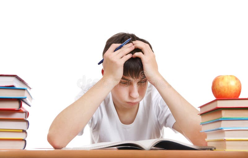 Tired Student royalty free stock photo