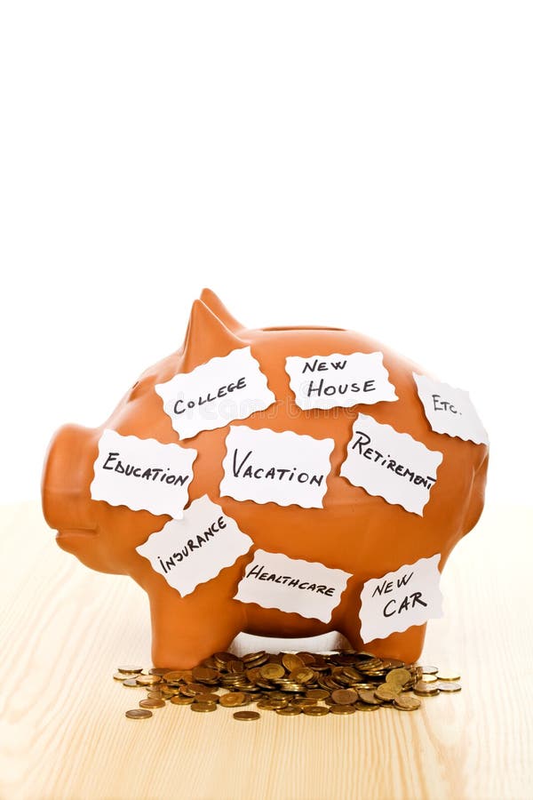 Tirelire avec des notes - concept d'économie images stock Tirelire avec des notes - concept d'économie images stock