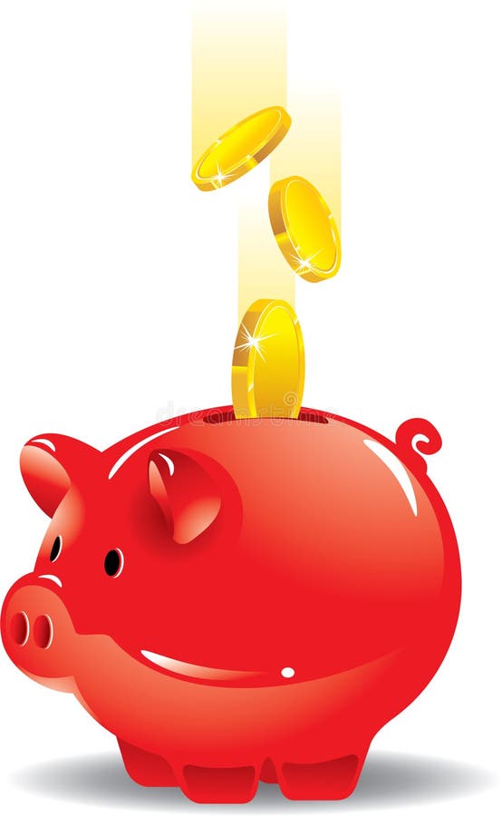 Tirelire - économisez votre argent illustration libre de droits