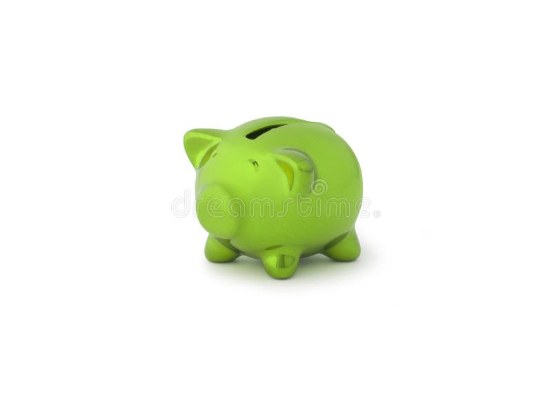 Tirelire verte image stock