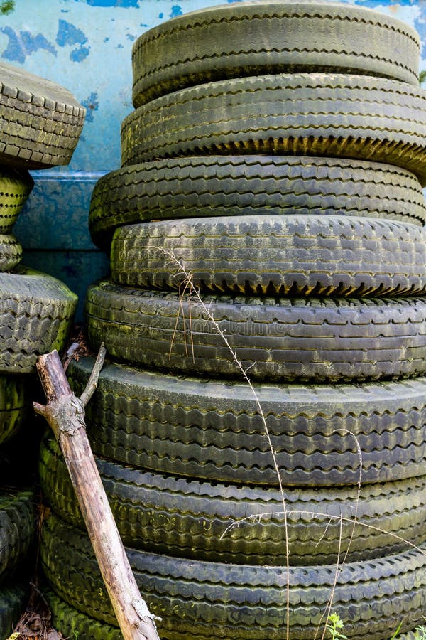 Tires in Junkyard stock photo. Image of antique, rusting 64379848