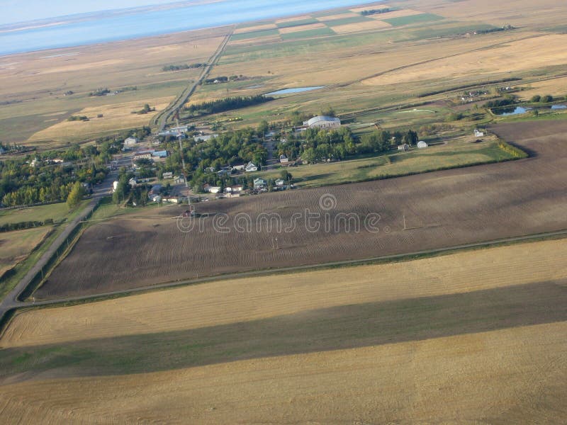 Vista aérea de Saskatchewan foto de stock royalty free