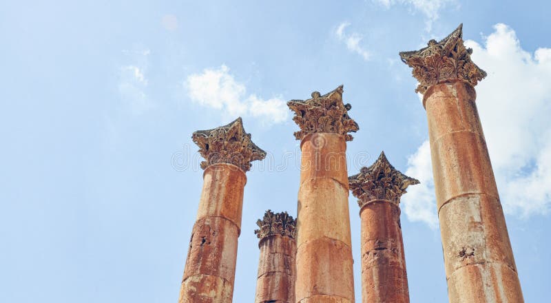 A low angle shot of the wonderful Temple of Artemis located in Ephesus. A low angle shot of the wonderful Temple of Artemis located in Ephesus