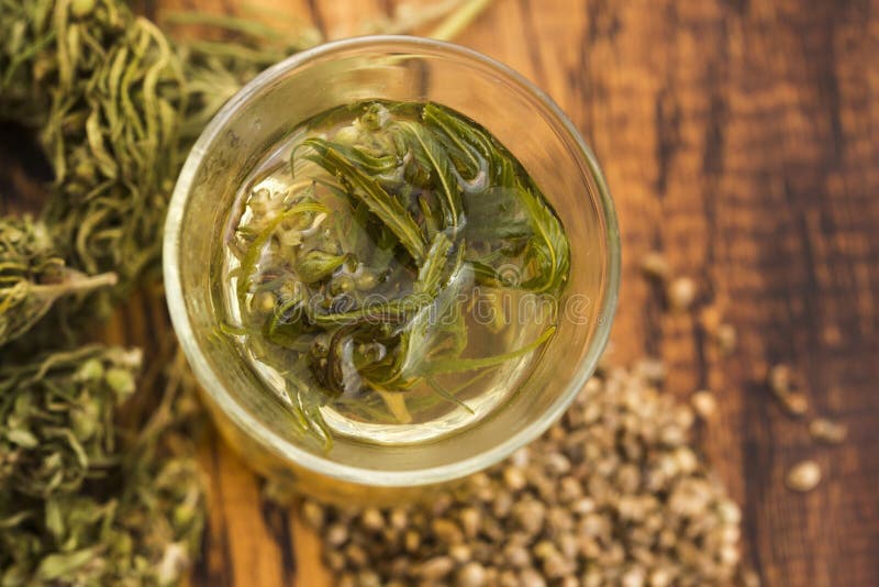 Tisana della cannabis fotografia stock Tisana della cannabis fotografia stock