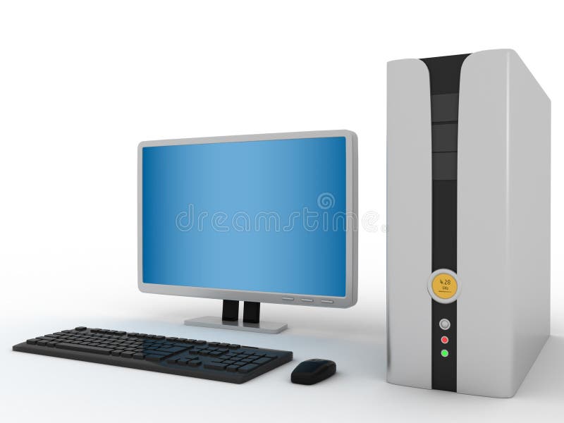 Tischrechner 3d stock abbildung
