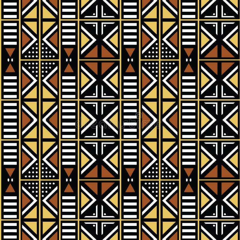Tissu africain d'impression, éléments géométriques bologan ethniques de motifs de conception, ethniques et tribals Dirigez la tex
