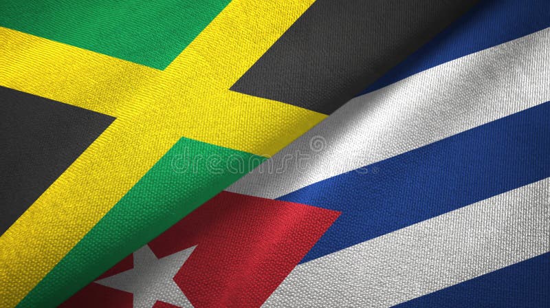 Tissu de textile de drapeaux de la Jamaïque et du Cuba deux, texture de tissu illustration de vecteur Tissu de textile de drapeaux de la Jamaïque et du Cuba deux, texture de tissu illustration de vecteur