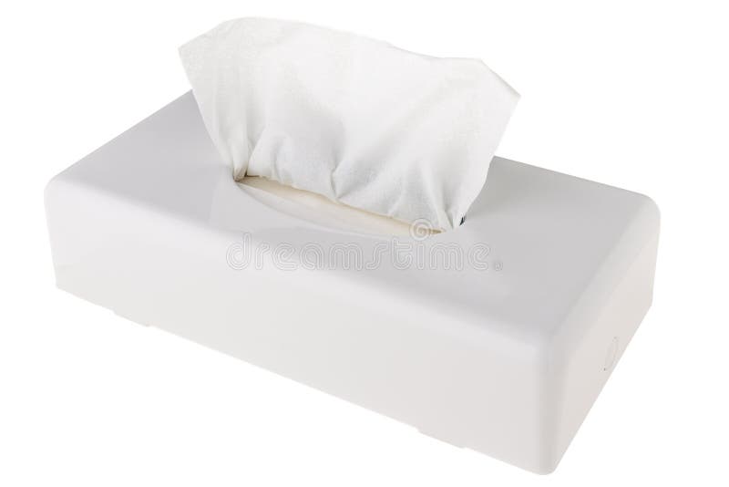 Tissue Box Holder Made of Smooth White Plastic Stock Photo Image of
