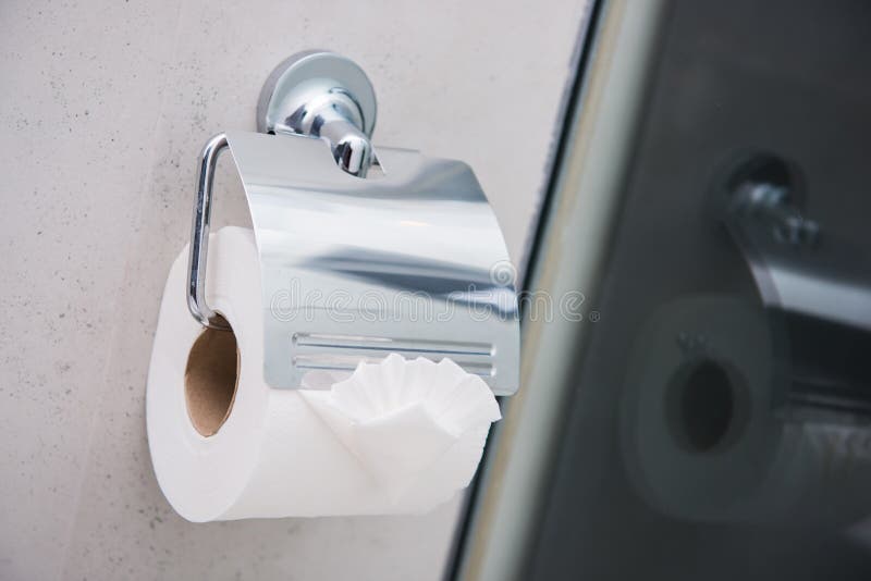 Tissue Paper Roll in Bathroom Stock Photo Image of house, soft 95367348