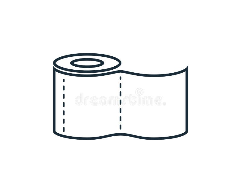 Tissue Toilet Paper Icon Vector Logo Template Illustration Design Stock