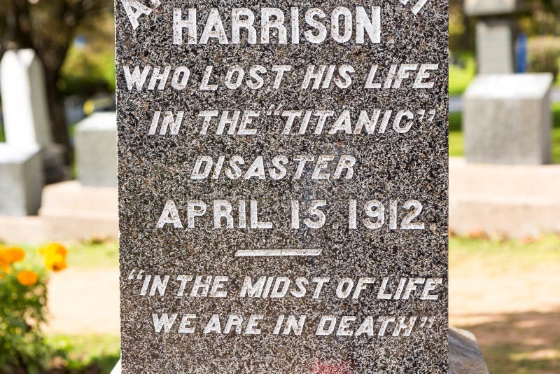 Titanic Cemetery. Place in the city of Halifax in Canada where t royalty free stock photo Titanic Cemetery. Place in the city of Halifax in Canada where t royalty free stock photo