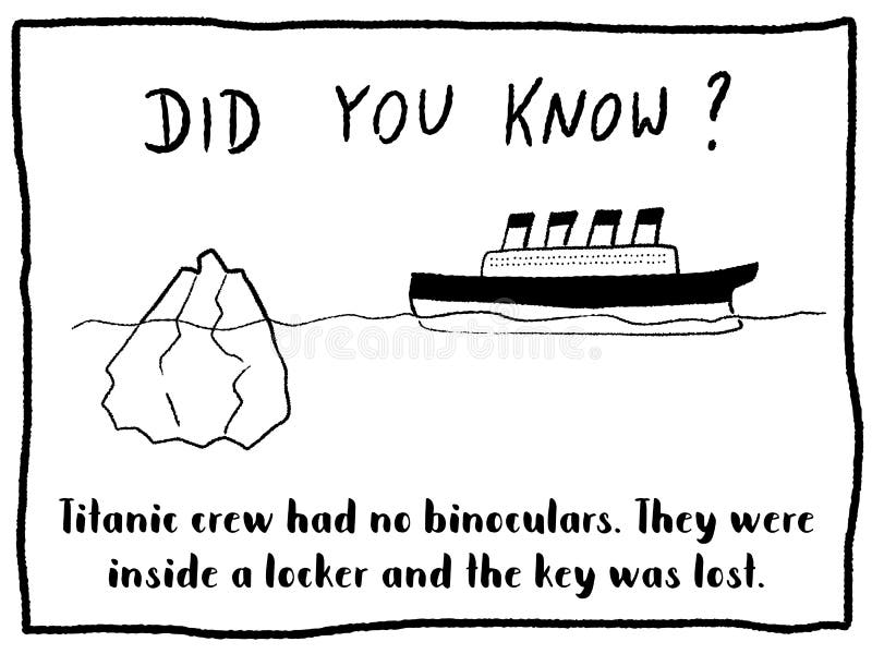 Titanic ship fact stock vector. Illustration of series - 127798834