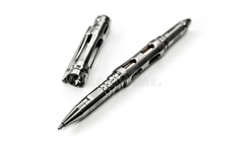 Titanium Tactical Ballpoint Pen Stock Photo Image of industry