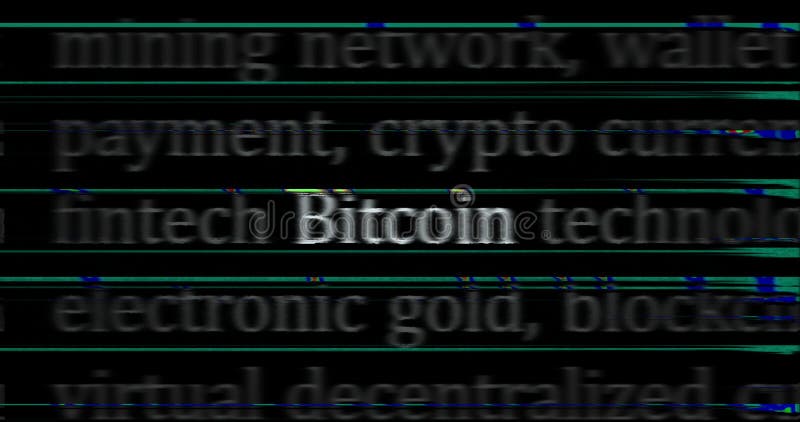 Titeltitel Medien mit Bitcoin-Kryptowährungsschleife stock abbildung