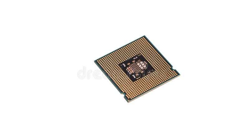 Title CPU, Processor. Computer central processor unit on white background royalty free stock photography