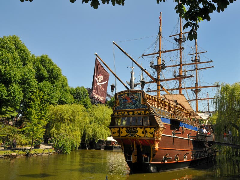 Pirate ship in Tivoli Amusent Park in Copenhagen, Denmark. Pirate ship in Tivoli Amusent Park in Copenhagen, Denmark