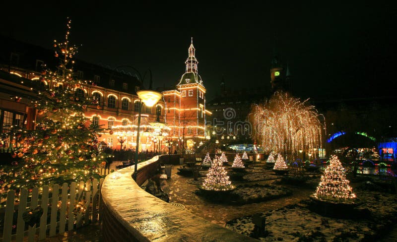 Tivoli Garden between Christmas and New Year by night. Tivoli Garden between Christmas and New Year by night.