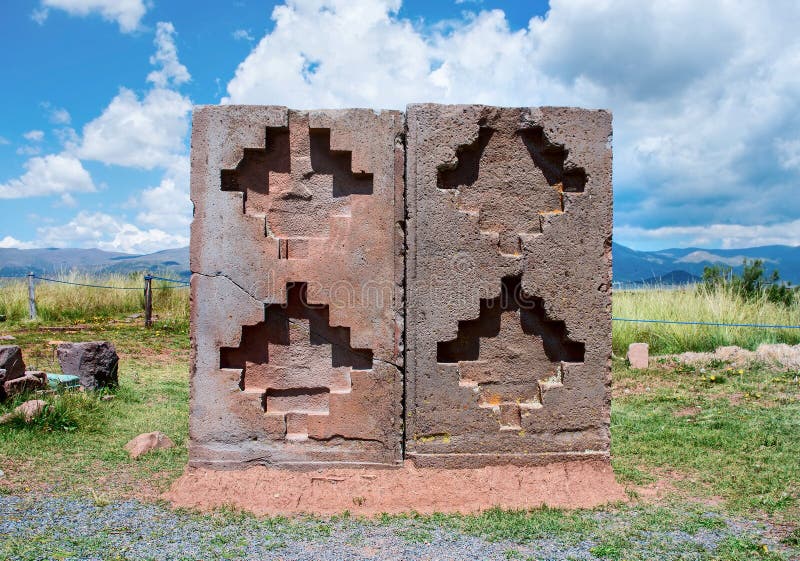 Tiwanaku. Ruins in Bolivia, royalty free stock photo Tiwanaku. Ruins in Bolivia, royalty free stock photo