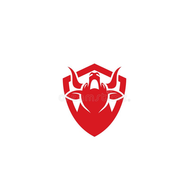 Tjursymbol - vapensköld - vektorillustration vektor illustrationer