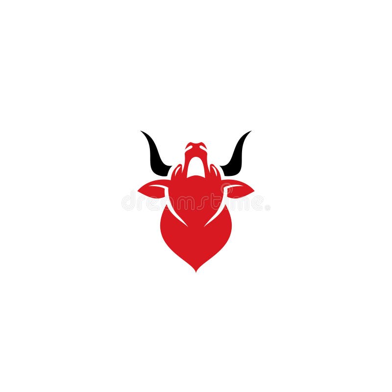 Tjursymbol - vektorillustration stock illustrationer