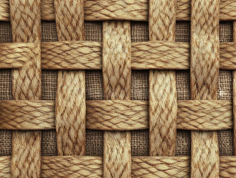 Tkane tekstury odkrywające skomplikowane wzorce burlap i drewna royalty ilustracja