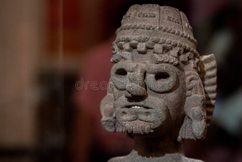 Tlaloc the mexican god of rain statue detail stock image Tlaloc the mexican god of rain statue detail stock image