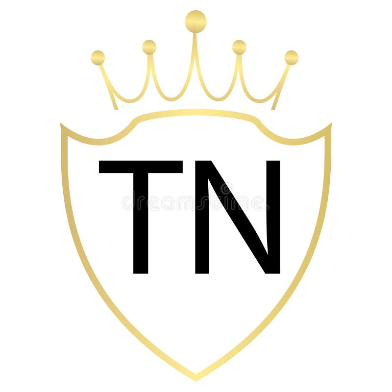 Tn logo monogram emblem style with crown shape Vector Image